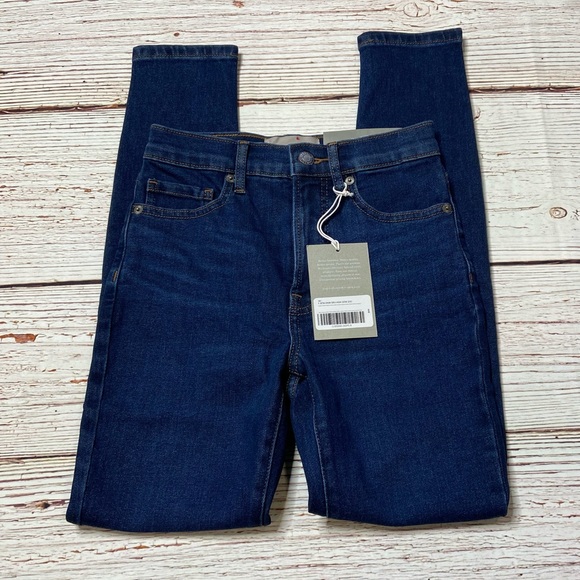 NWT Everlane High Rise Skinny Stretch Ankle Jeans Sz 23 - Picture 11 of 12